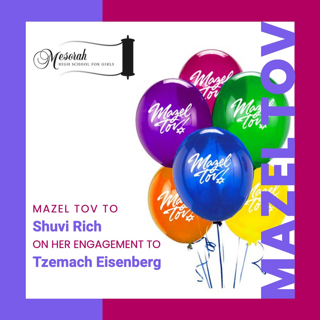 Mazel Tov to Shuvi Rich on her Engagement to Tzemach Eisenberg