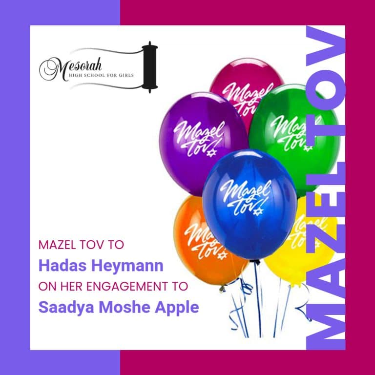 Mazel Tov to Hadas Heymann on Her Engagement to Saadya Moshe Apple