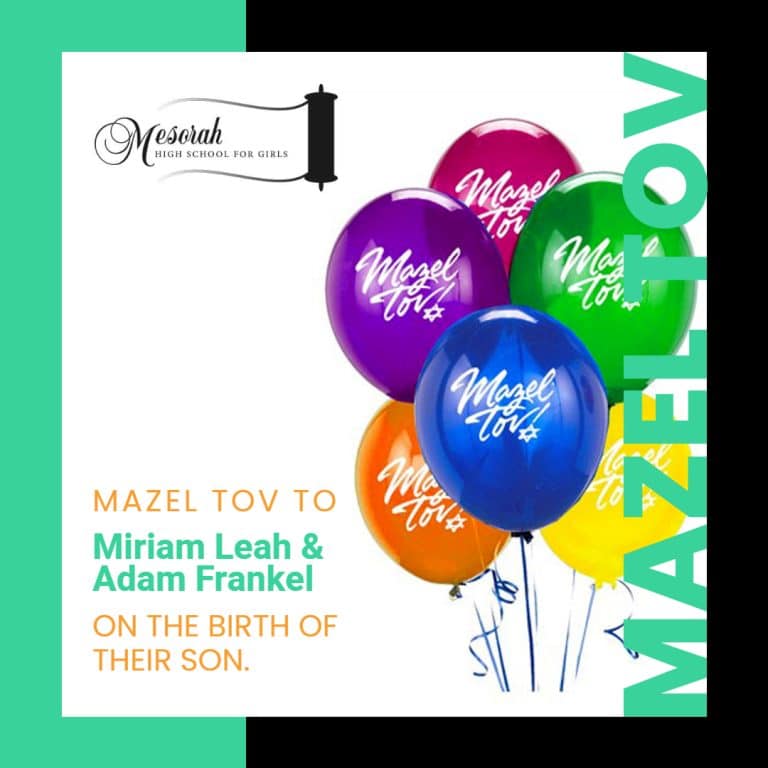 Mazel Tov to Miriam Leah & Adam Frankel on the Birth of a Boy