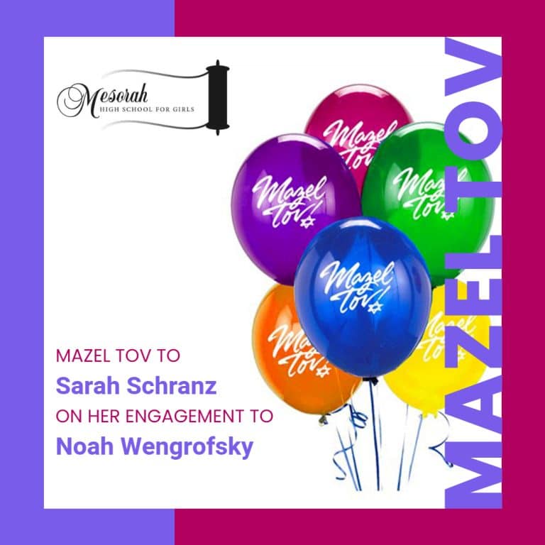 Mazel Tov to Sarah Schranz on Her Engagement to Noah Wengrofsky